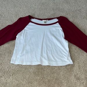 Cropped quarter sleeve tee
